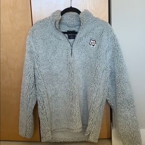 Marquette oversized fuzzy quarter zip